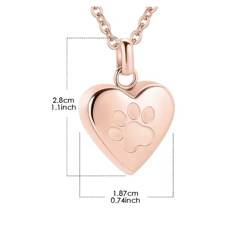 Simple titanium steel necklace with an openable heart-shaped cinerary casket pendant.