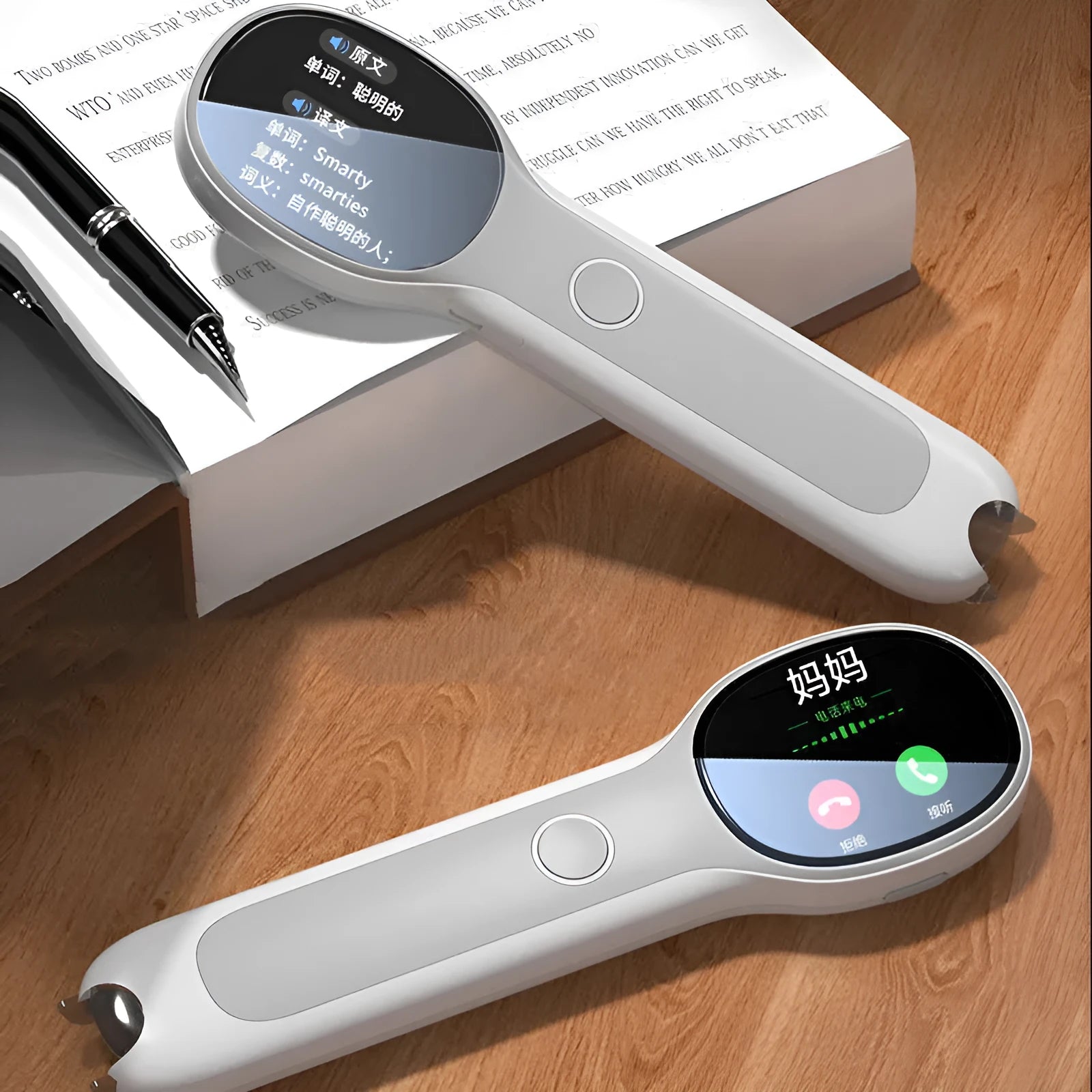 White basic edition universal reading pen for language learning and translation.