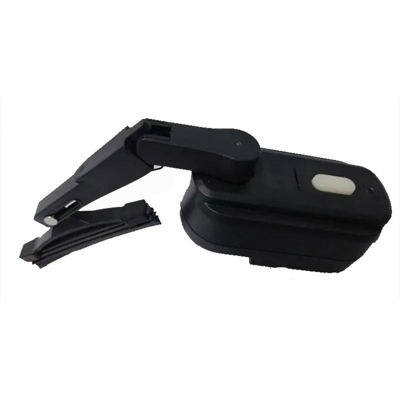 Black TZ-HW065 800mA smart wiper motor with 65mm blade for motorcycle helmet visor.