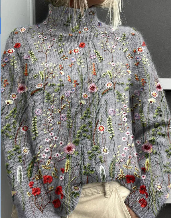 Women's abstract Christmas print casual top in polyester fabric