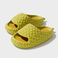 Durian peep-toe EVA bathroom slippers in golden pillow yellow with non-slip sole