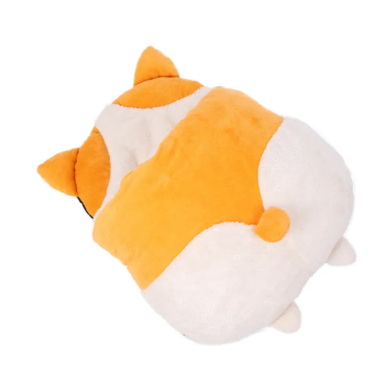Orange semi-closed cat sleeping bag measuring 65x53cm with winter bed design