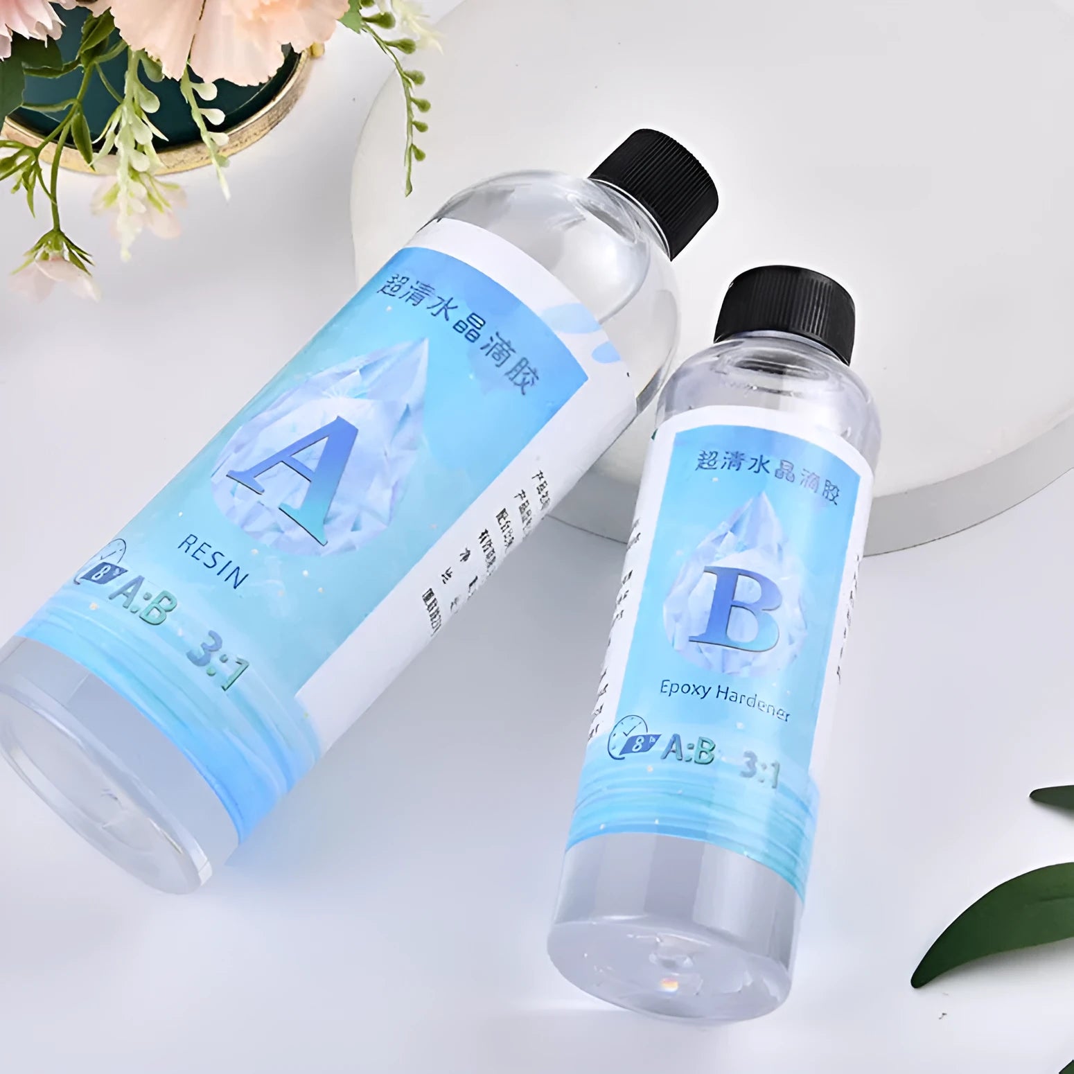 1kg bottle of clear epoxy resin 31 crystal glue for DIY craft projects