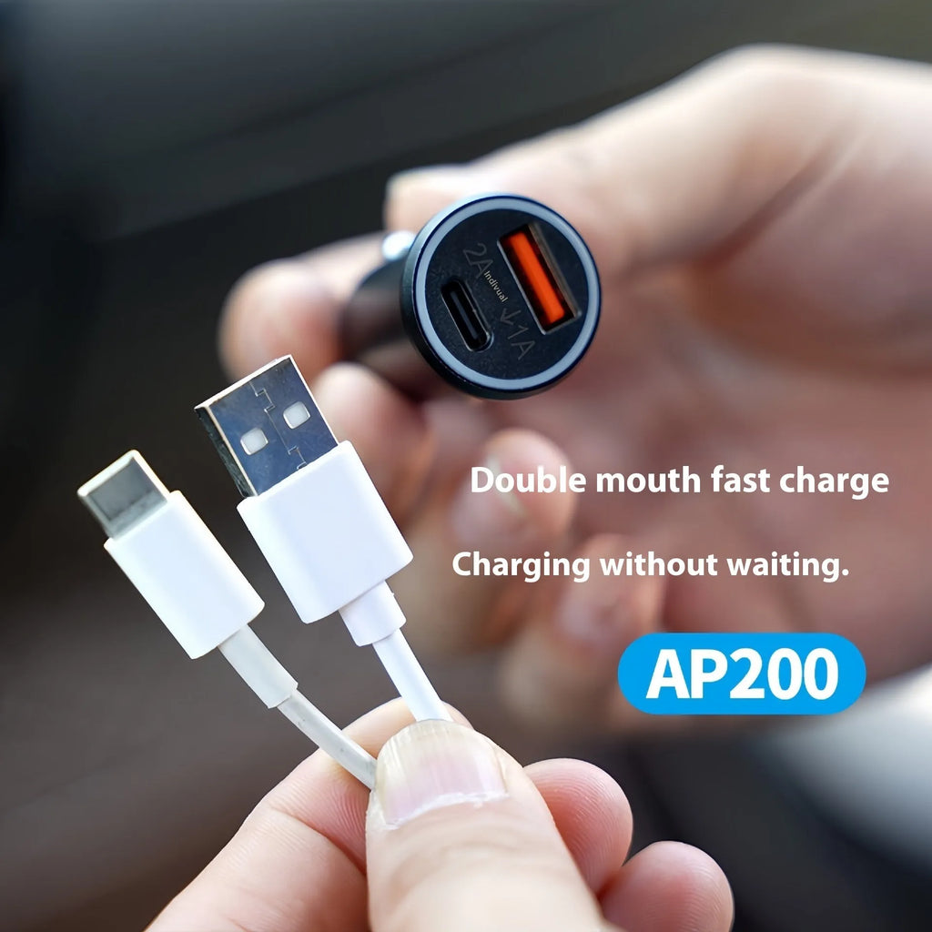 Black ABS plastic car charger GPS locator tracker unit for plugging into a vehicle's 12V socket.