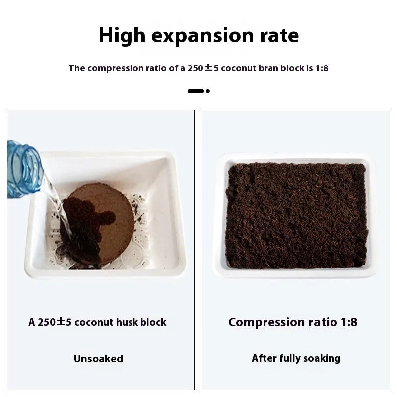 Nutrient soil medium blocks for vegetable planting and seedling cultivation in various sizes.