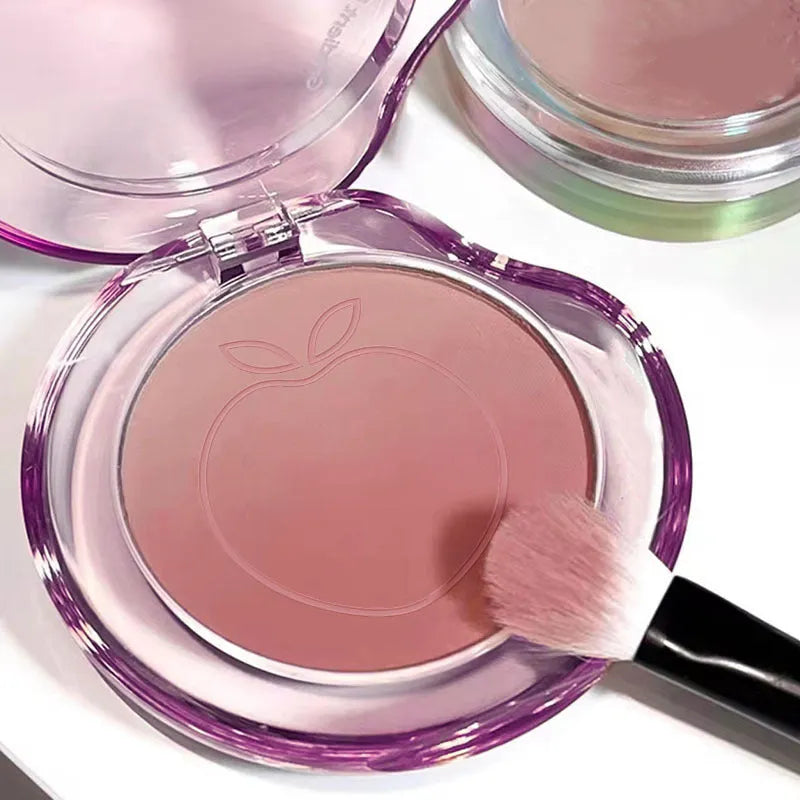 Matte finish powder blusher compact showing gradient colour design