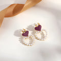 Geometric tassel ear clips for non-pierced ears in brass and electro-stainless steel
