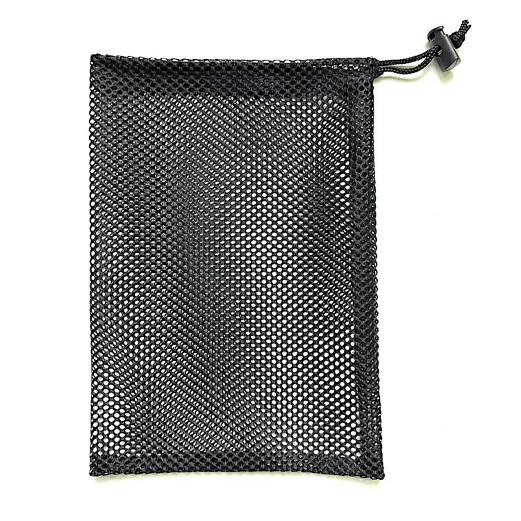 Mesh drawstring storage bag for water ball toys showing 5mm grid pattern