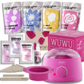 29-piece waxing kit with black warmer, wax beads, aftercare lotion, ice masks and wax sticks