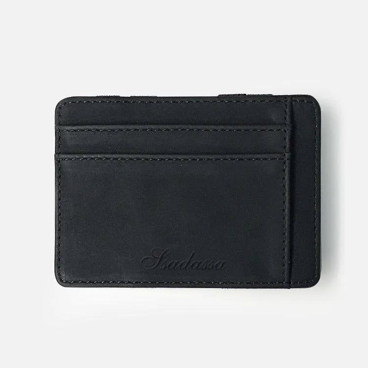 Korean style matte leather coin purse wallet with horizontal square shape measuring 10x7.5x0.5cm