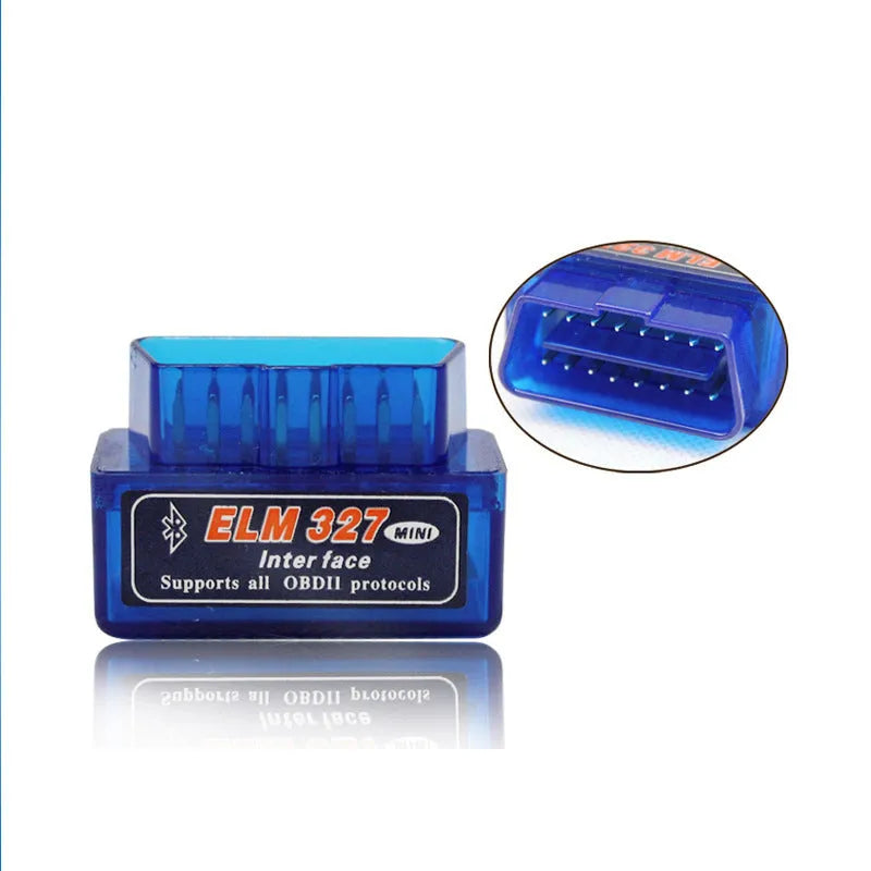 Bluetooth OBD2 automotive fault code scanner with compact design for vehicle diagnostics