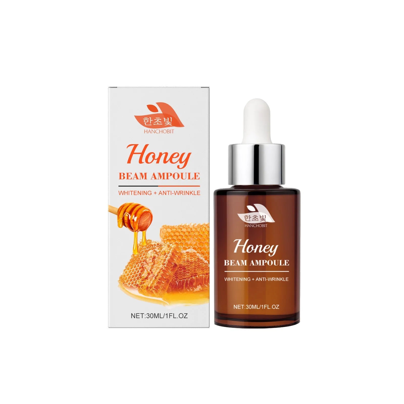 30ml bottle of moisturising skin colour facial liquid with honey and ginseng.