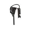 Black outdoor camping stainless steel multifunctional flint with magnesium rod and survival tools