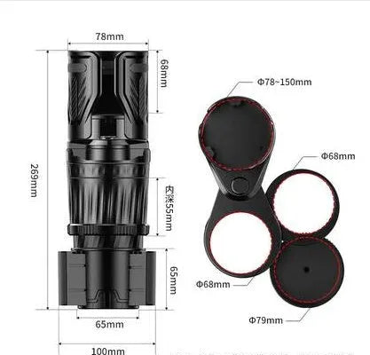 One Point Four black car water cup holder with retractable base extended.