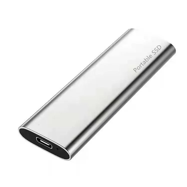 Ultra-thin mobile SSD external hard drive with metal shell in red, black, blue, or silver interface options