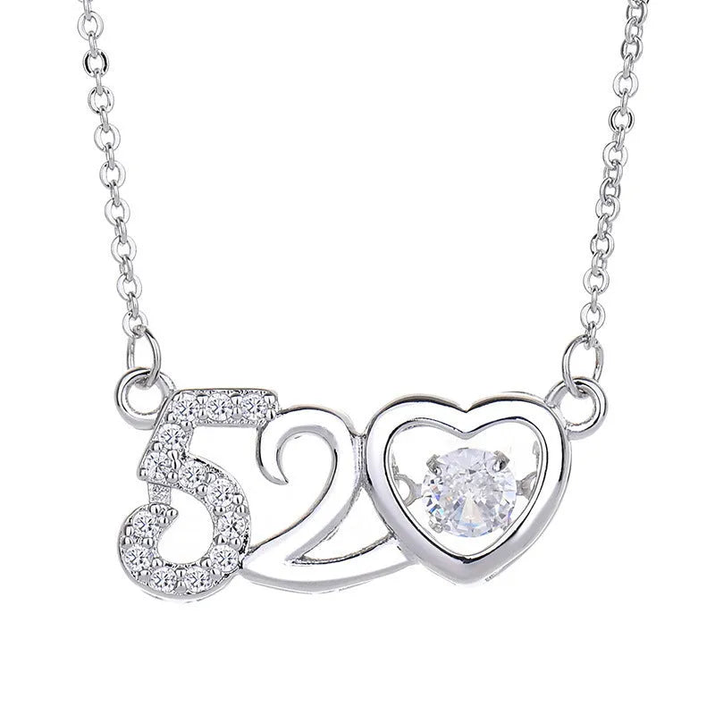 Sterling silver heart necklace with crown and bow design in rose gold or silver finish