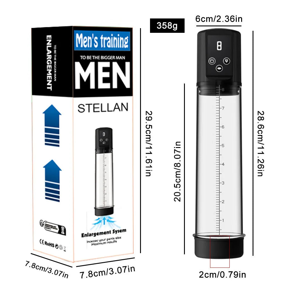 Male masturbation device with electric pump in diqiao electric training pump colour.