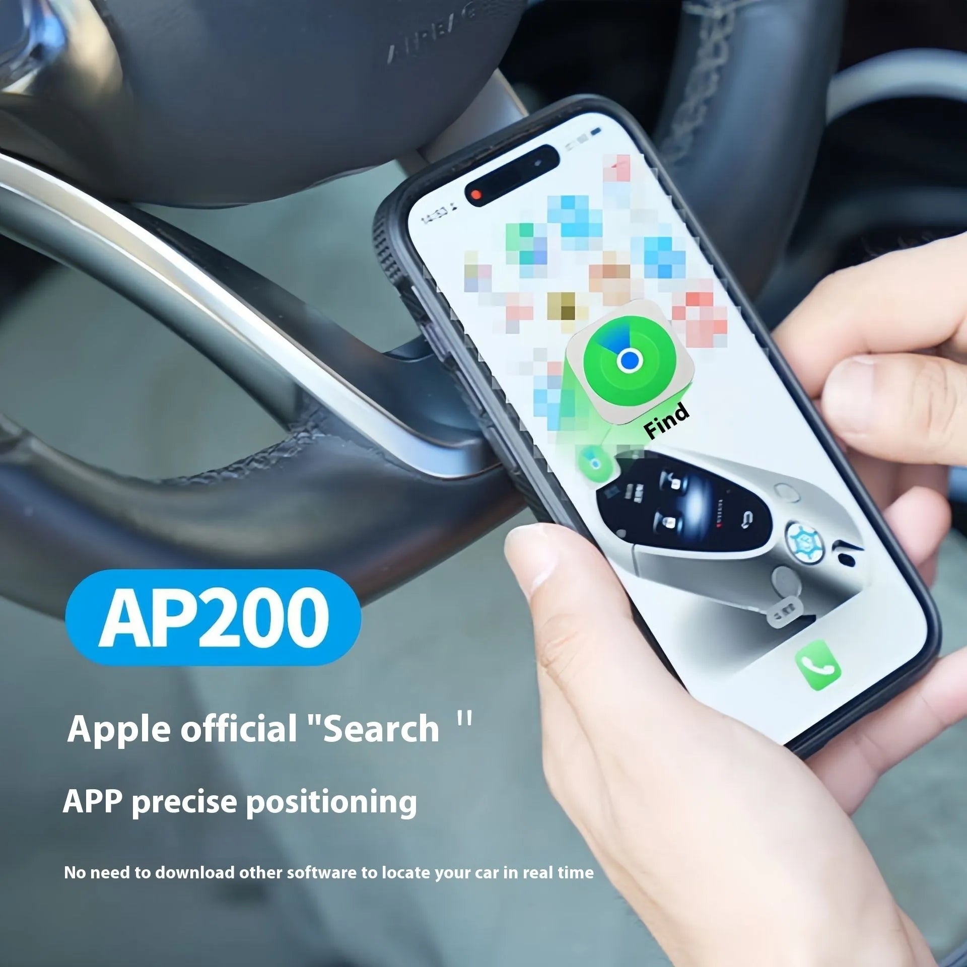 Black ABS plastic car charger GPS locator tracker unit for plugging into a vehicle's 12V socket.