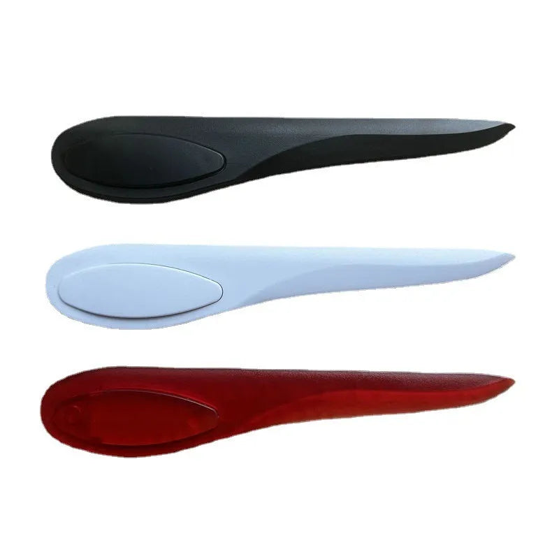 Willow Leaf Art A4 plastic paper cutter in colourful design, 16.9 cm length, PS plastic construction