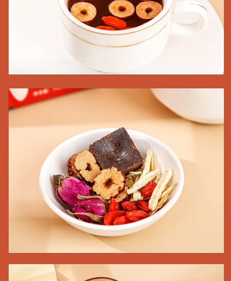 Yuantang brown sugar ginger and jujube tea box showing herbal tea bags