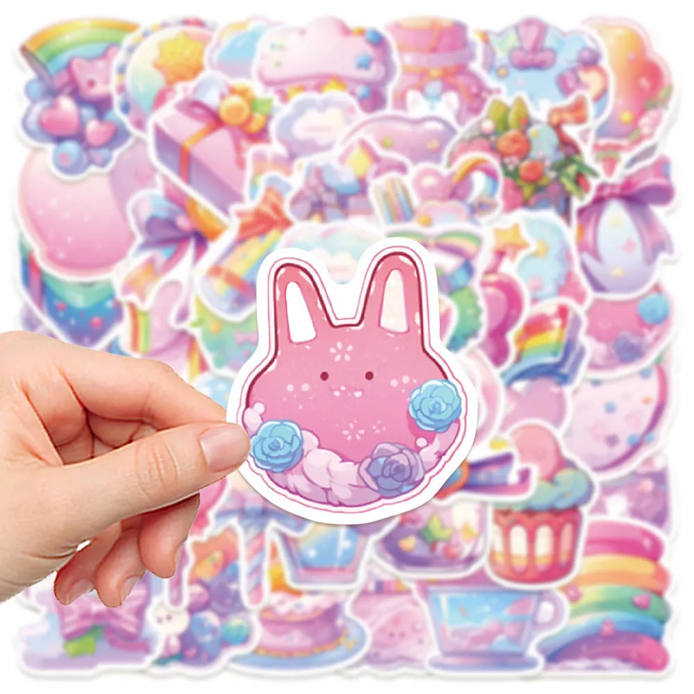Cute fresh candy small object decorative waterproof stickers measuring 4-7cm