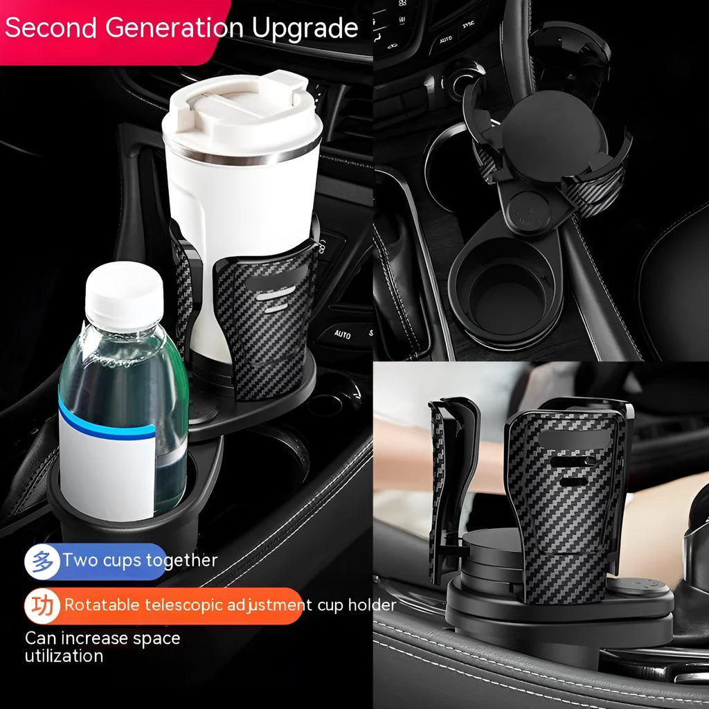 Second generation car cup holder modification in carbon fibre or matte finish