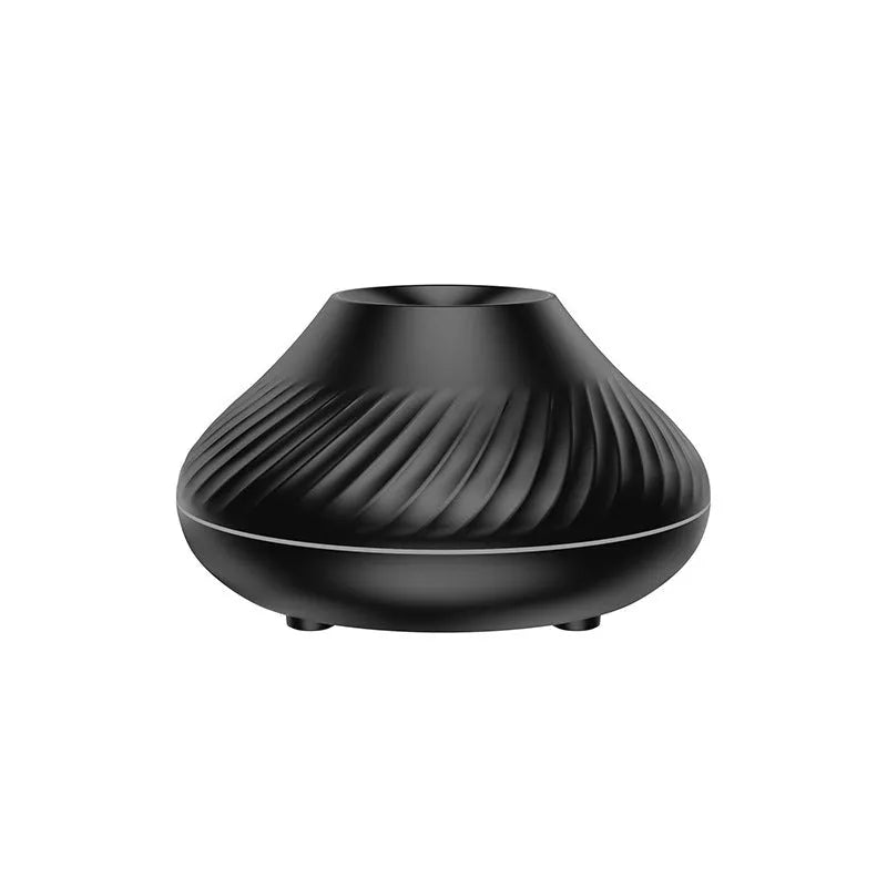 Beige volcanic flame aroma diffuser with LED lighting and mist output