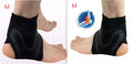 Right and left foot ankle support brace for sports sprain recovery.
