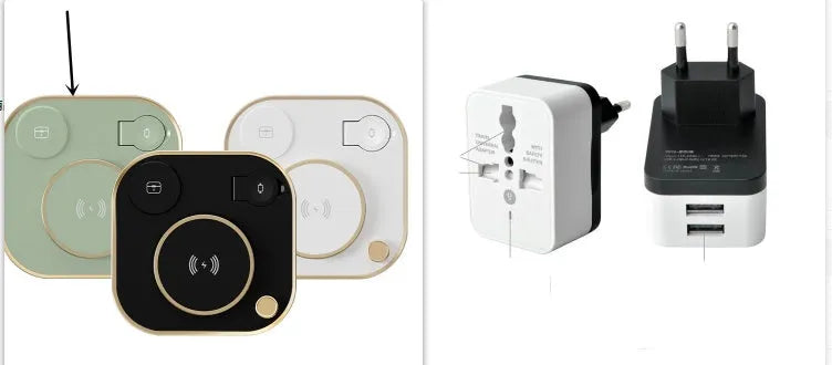 Wireless magnetic charging dock with desk lamp showing phone charging on magnetic holder