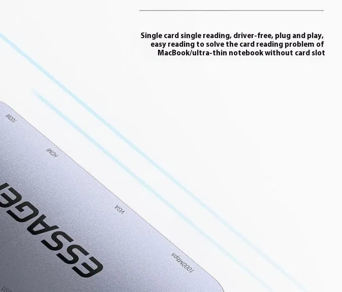 11-in-1 USB-C expansion dock with Ethernet, HDMI, USB ports, and card readers on a 20cm cable.