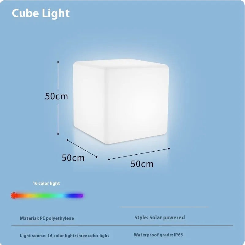 Square LED cube stool light outdoor furniture with modern design and waterproof IP65 rating
