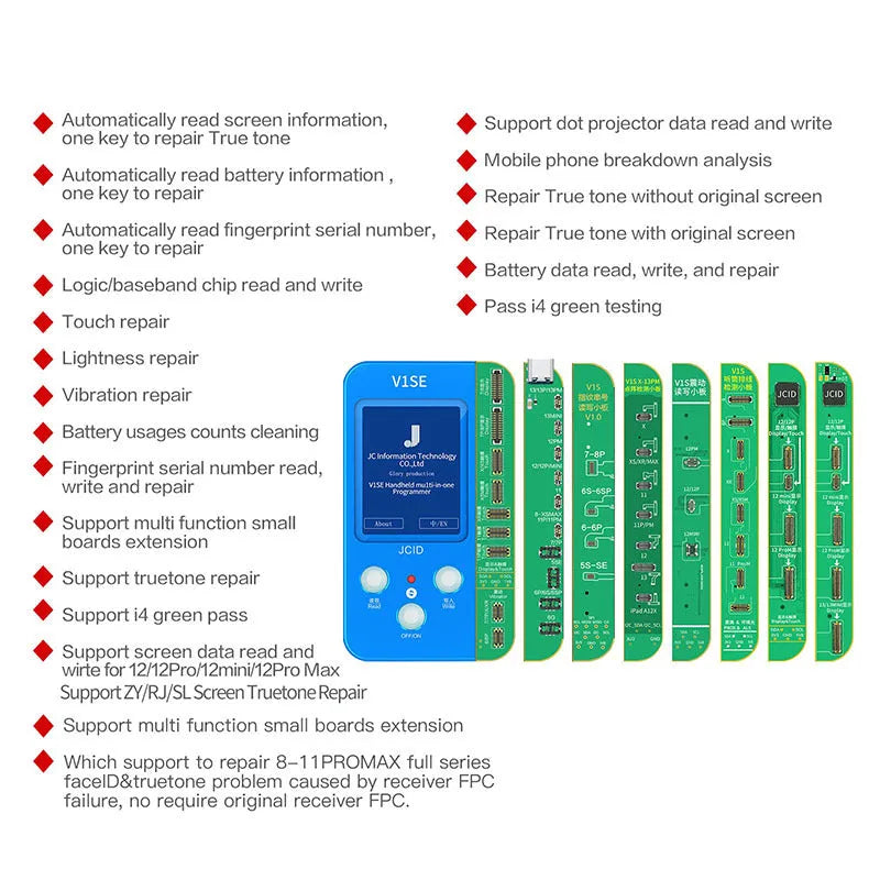 V1SE Pro plastic original colour repair instrument for smartphone component detection.