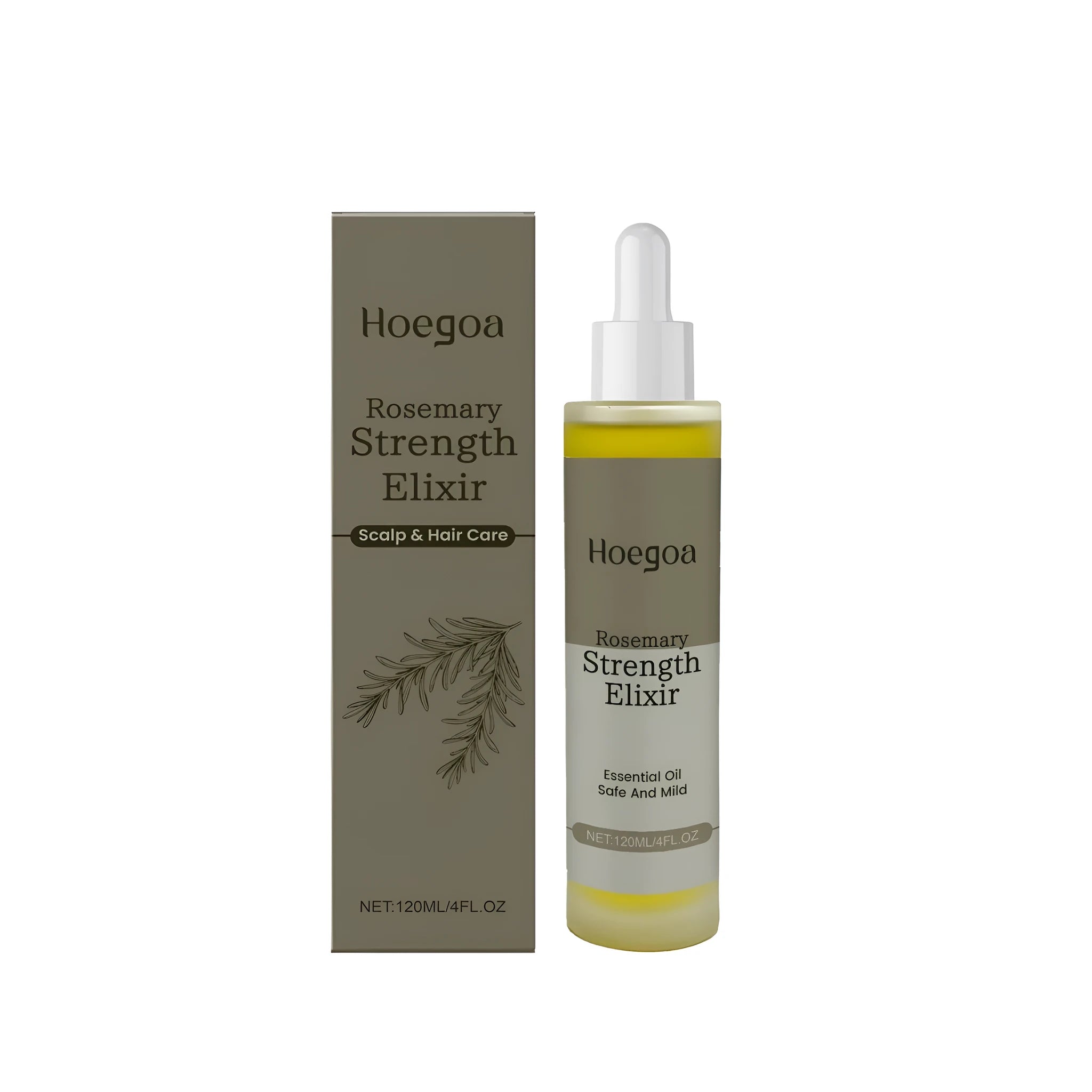 120ml rosemary hair concentrate bottle with natural botanical oil formulation