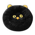 Black cat shape velvet pet nest bed with raised sides for cats