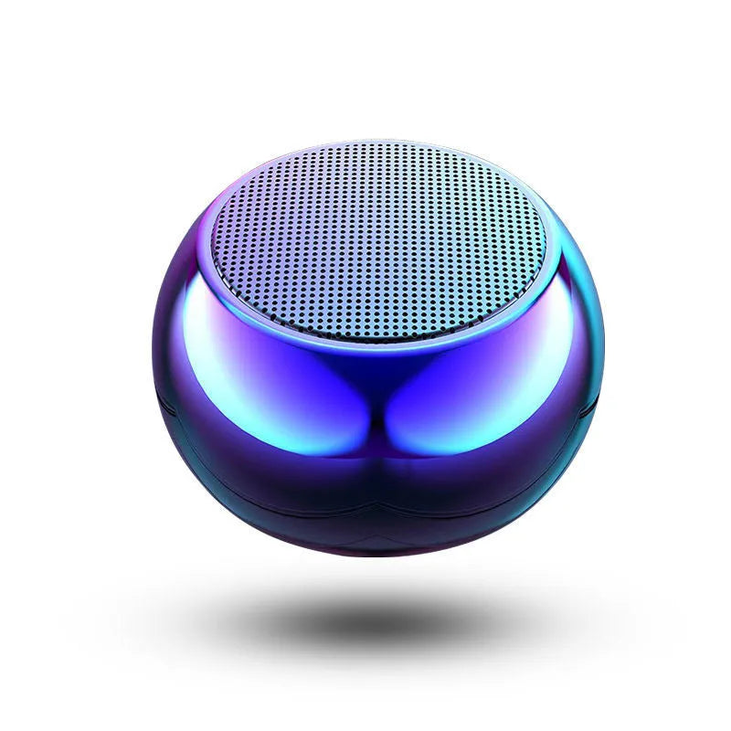 Mini portable metal Bluetooth speaker in silver space aluminium alloy casing measuring 31x50mm