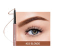 Brow pencil in a colour box with six shade options: Auburn, Blonde, Caramel, Dark Brown, Soft Brown, Taupe.