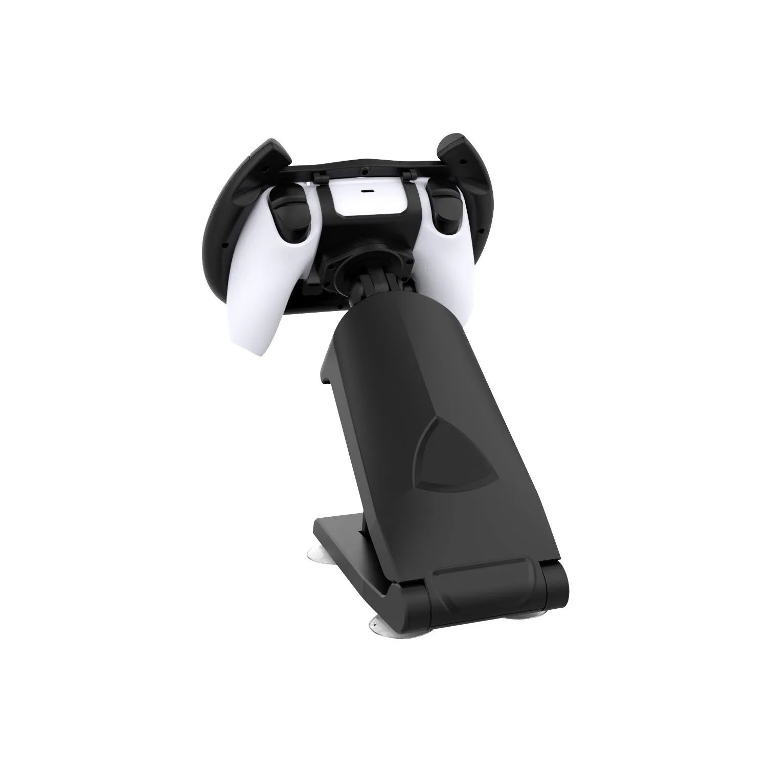Black ABS plastic steering wheel bracket with suction cup for mobile game controllers