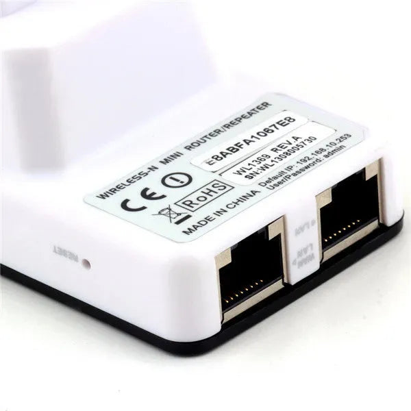 300Mbps Wireless-N mini router Wi-Fi repeater extender with compact design and WPS button
