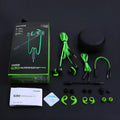 Shuangmai wired in-ear computer gaming headset in black, green, and red colour options
