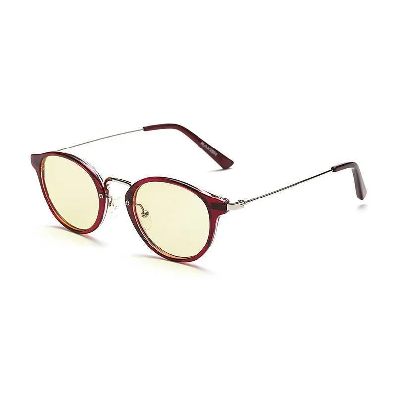 PC material literary glasses frame with anti-blue light explosion-proof lenses in four colour options