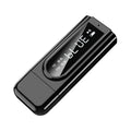 Black USB car FM bluetooth receiver with USB port and AUX input socket