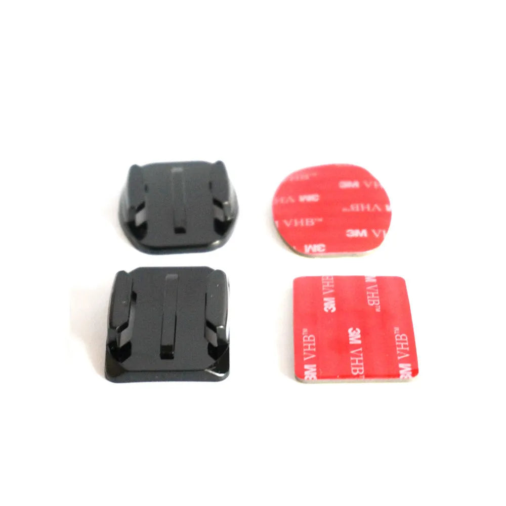 GoPro Hero6/5/4 motorcycle helmet chin fixed bracket kit with 3M adhesive in black, 19 pieces