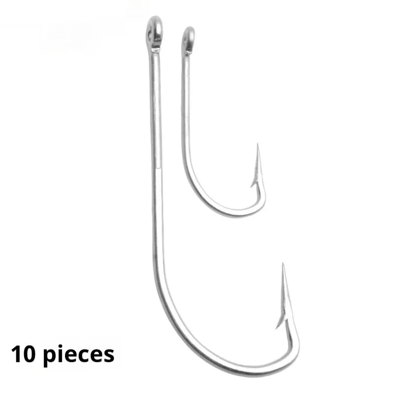 Alloy sea fishing hooks in multiple specifications for ocean boat fishing