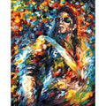 40×50cm frameless digital painting canvas with body artwork and three brushes