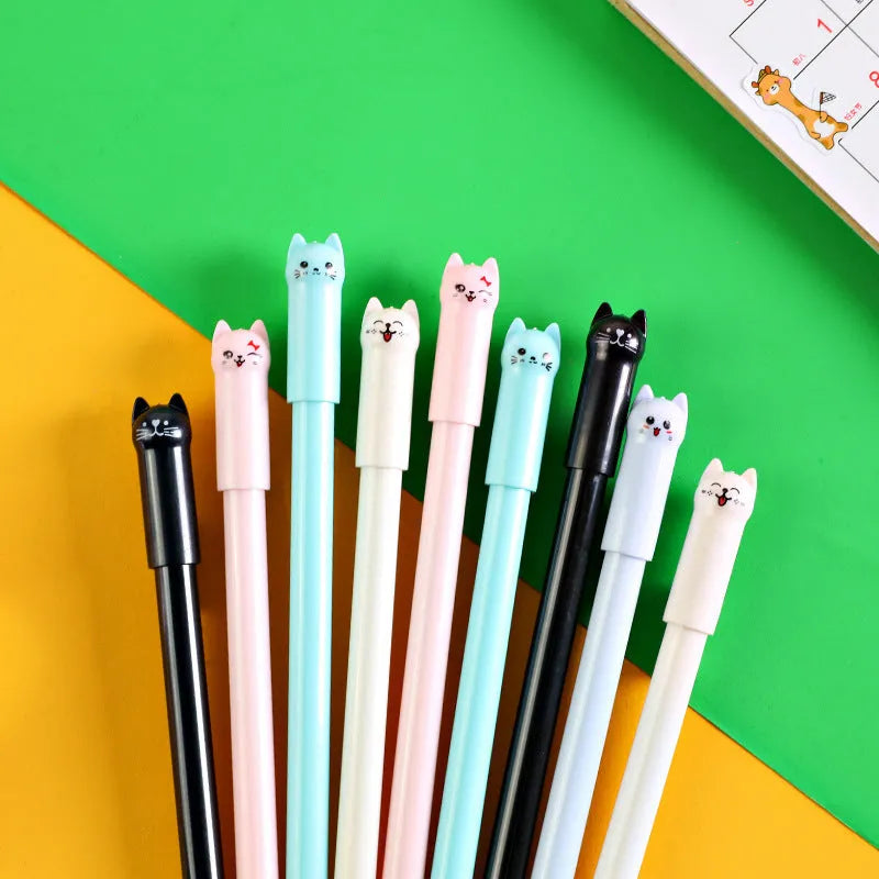 Cute pendulum cat gel pen with 0.5mm tip in various colour options