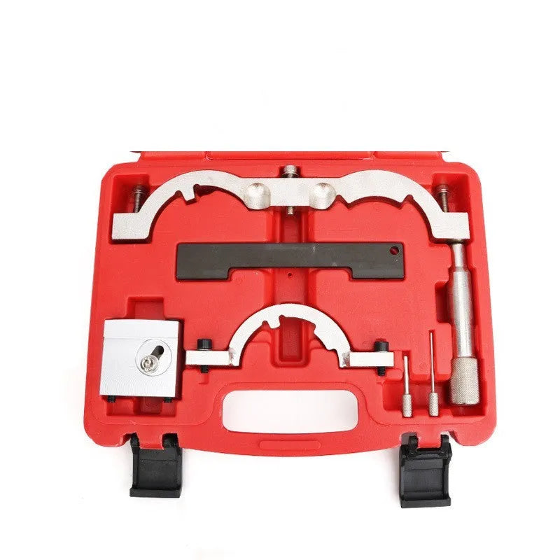 Red chrome-vanadium steel timing tool kit for Opel 1.4 Oncla LUJ engine.