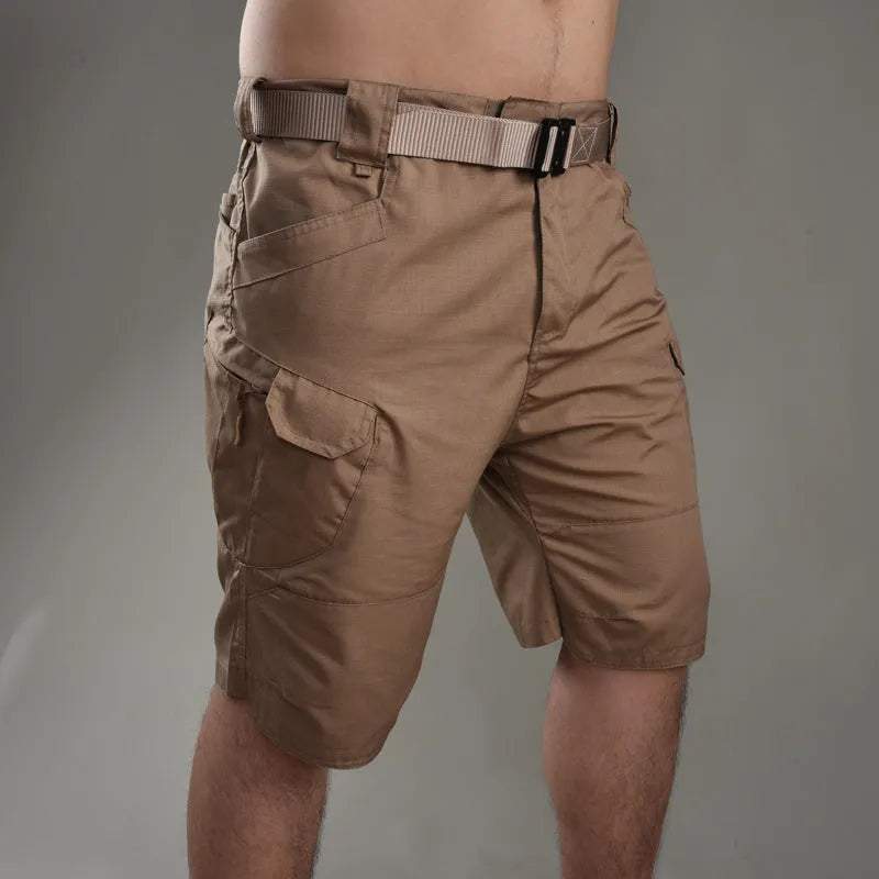 IX7 tactical shorts in cotton blend fabric shown in a colour option, suitable for hiking and outdoor work.