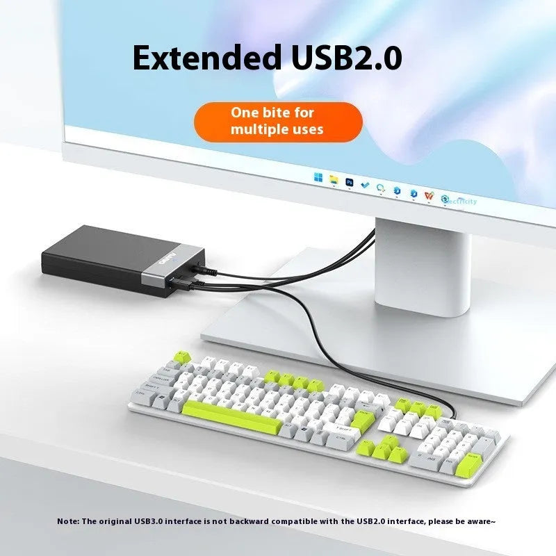 USB 3.0 hard disk enclosure for 3.5-inch SATA drives with sliding cover design