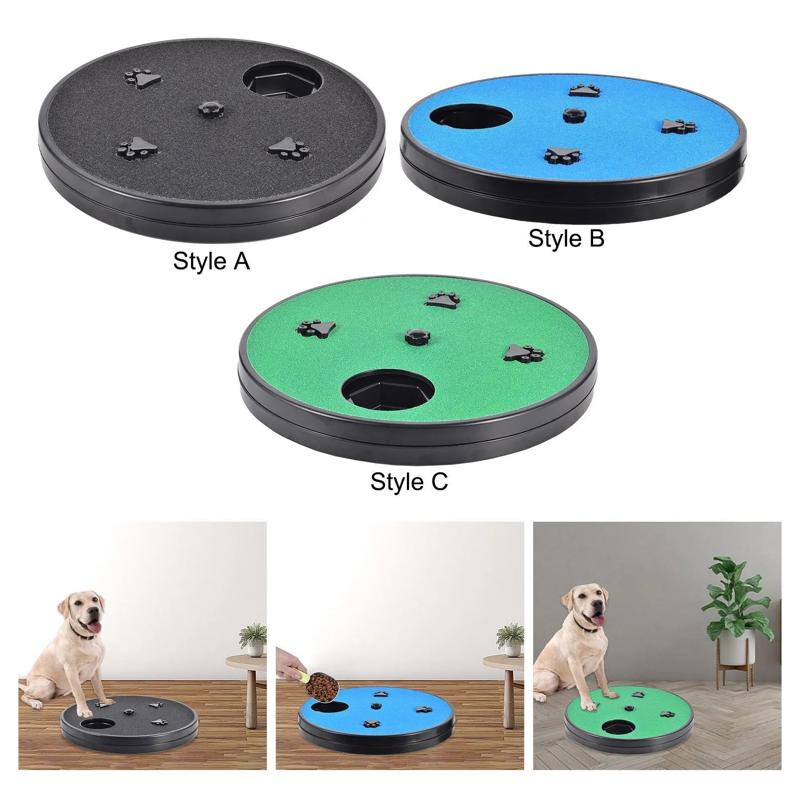Square dog nail file board with rotating top cover and suction cup base in blue colour