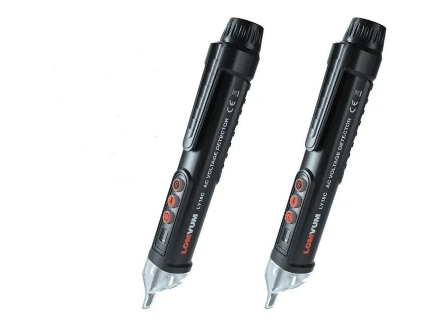 Black intelligent checkpoint test pencil for AC voltage detection with automatic shut-off function